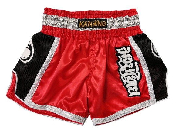 Kids Muay Thai Boxing Shorts : KNSRTO-208-Red