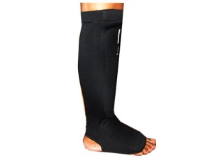 Muay Thai Elastic Shin Pads : Black