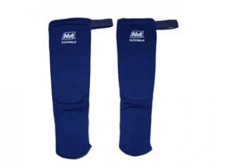 Muay Thai Elastic Shin Pads : Blue