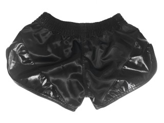 Womens Retro Muay Thai Shorts : KNSRTO-202-Black