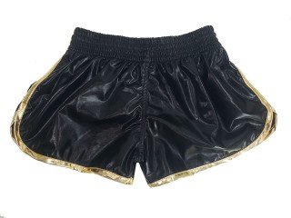 Womens Muay Thai Boxing Shorts : KNSWO-401-Black