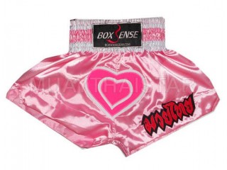 Boxsense Kids Muay Thai Boxing Shorts : BXSKID-003 Pink