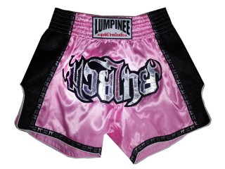 Woman Retro Muay Thai Boxing Shorts : LUMRTO-003-Pink