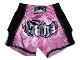 Womens Retro Muay Thai Boxing Shorts : LUMRTO-003-Pink