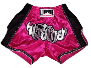 Retro Muay Thai Boxing Shorts : LUMRTO-003-Rose