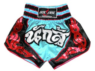 Muay Thai Boxing Shorts : BXS-063-Lightblue