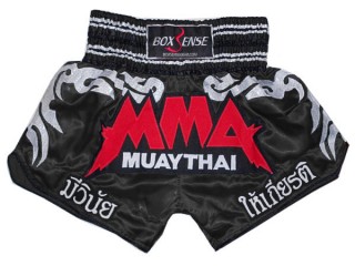 Mens Muay Thai Shorts : BXS-066-Black