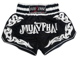 Muay Thai Boxing Shorts for Kids : BXS-076-Black