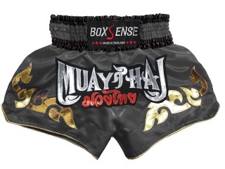Thailand Muay Thai Boxing Shorts : BXS-092-Grey