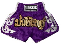 Muay Thai Boxing Shorts : CLS-015-Purple