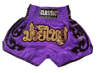 Muay Thai Boxing Training Shorts : CLS-016-Purple