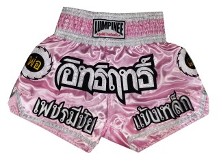 Pink Lumpinee Muay Thai Boxing Shorts with tassles : LUM-028
