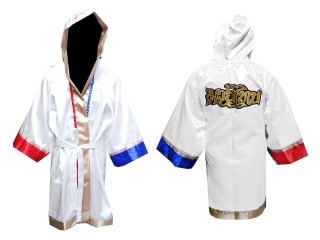 Custom Kanong Muay Thai Fight Robe : White